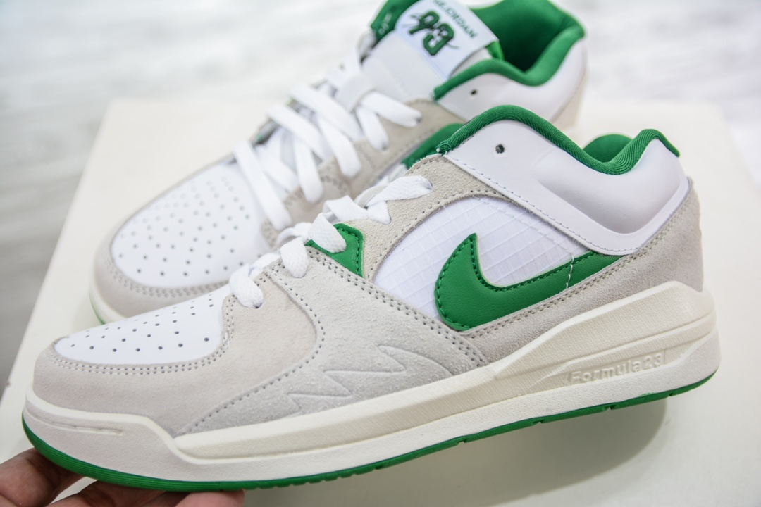 220 纯原 Air Jordan Stadium 90 白绿复古耐磨低帮休闲跑步鞋 DX4397-103