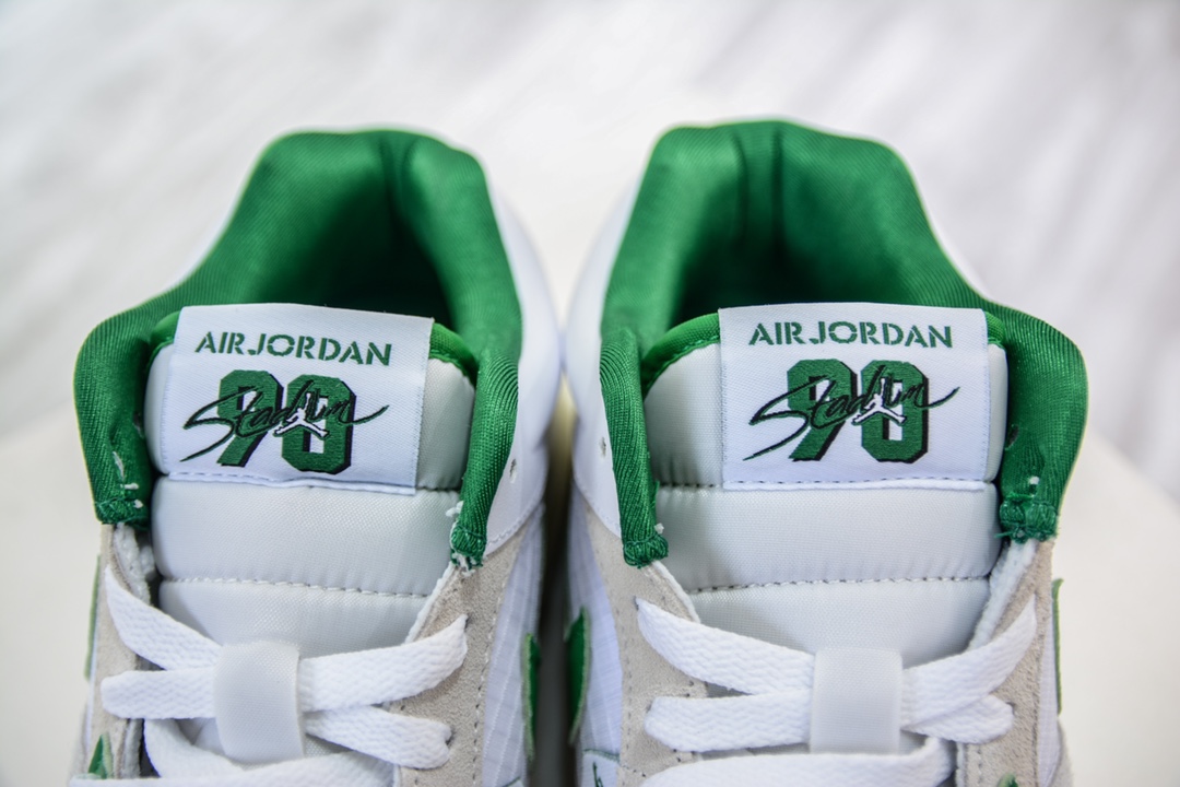 220 纯原 Air Jordan Stadium 90 白绿复古耐磨低帮休闲跑步鞋 DX4397-103