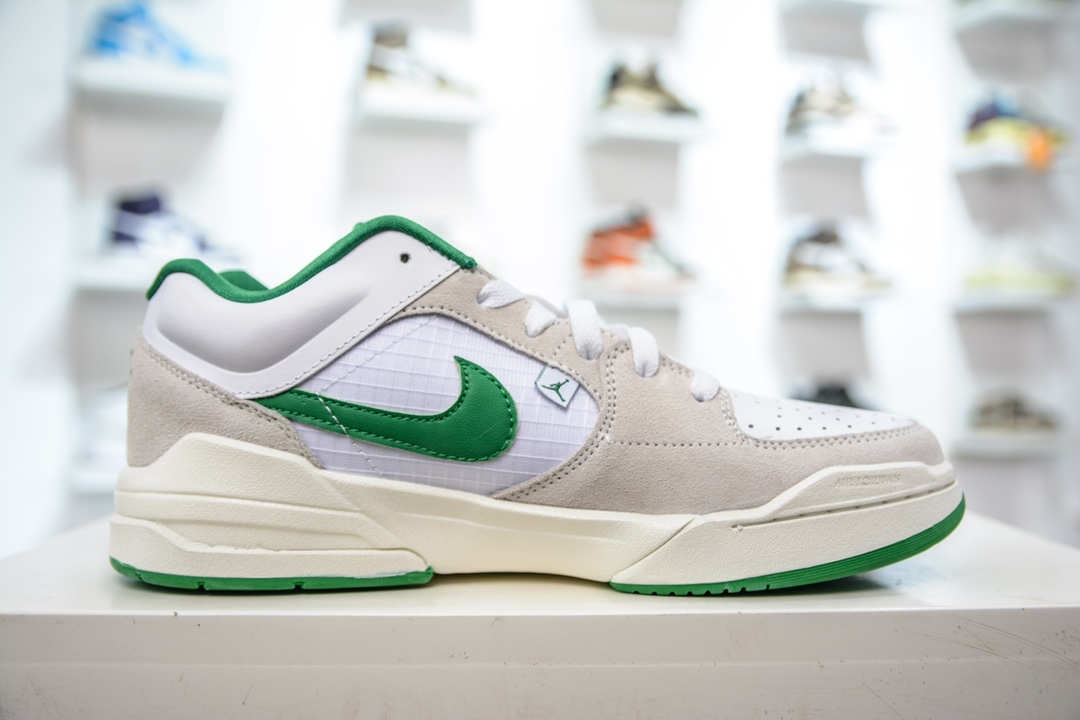 220 纯原 Air Jordan Stadium 90 白绿复古耐磨低帮休闲跑步鞋 DX4397-103