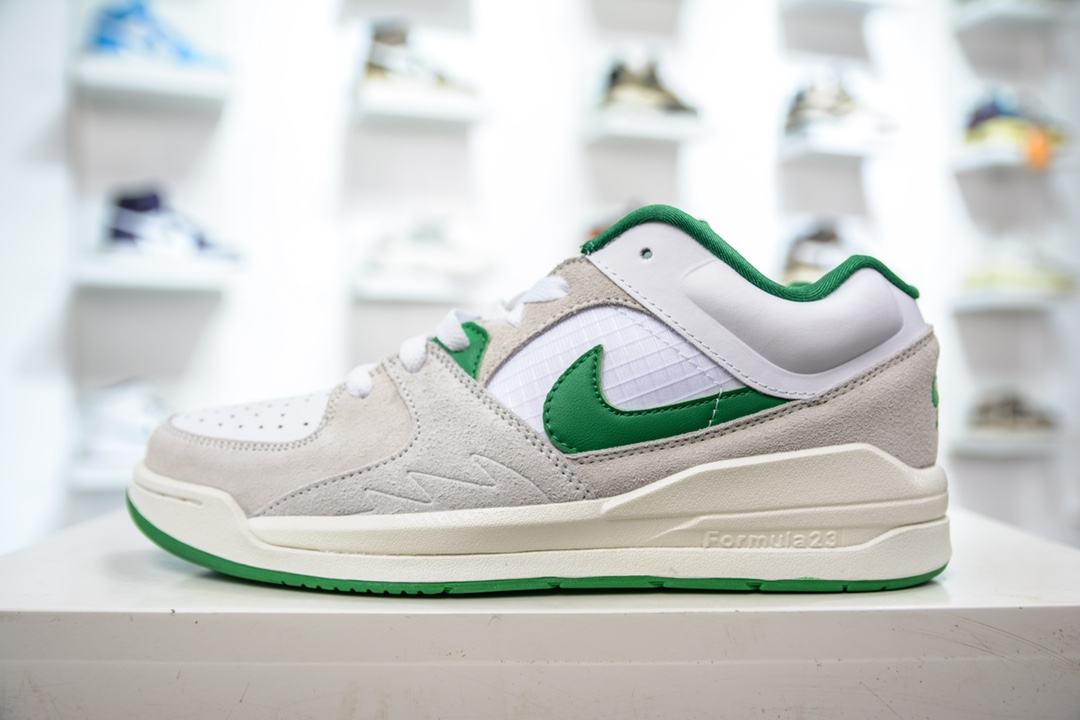 220 纯原 Air Jordan Stadium 90 白绿复古耐磨低帮休闲跑步鞋 DX4397-103