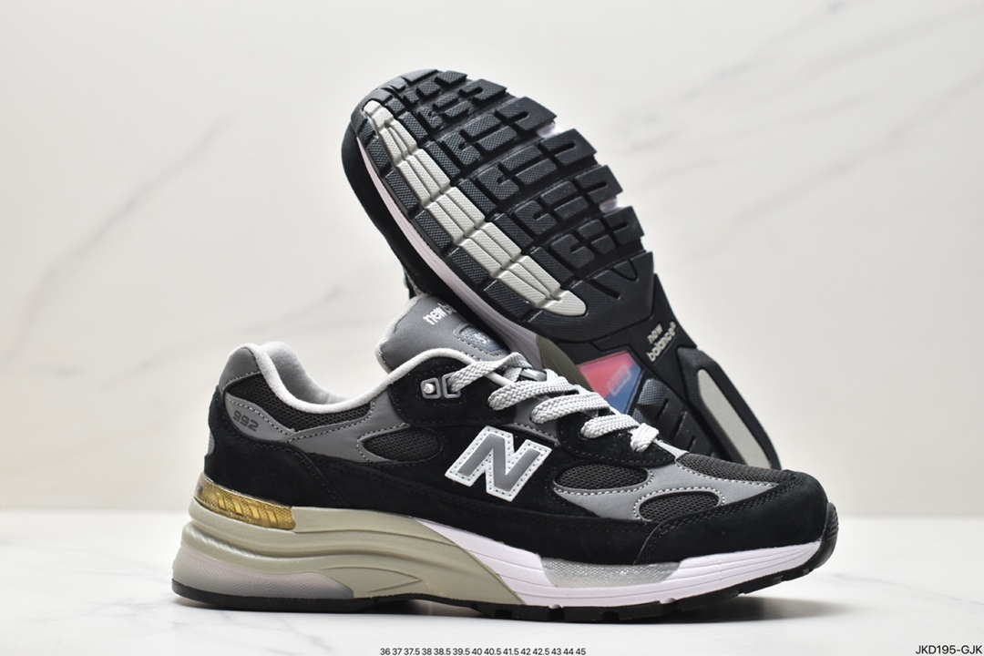 跑步鞋, 新百伦, New Balance NB 992, New Balance, M992GG - 新百伦 New Balance NB 992 防滑透气 低帮 运动跑步鞋 男女同款 黑色 M992GG