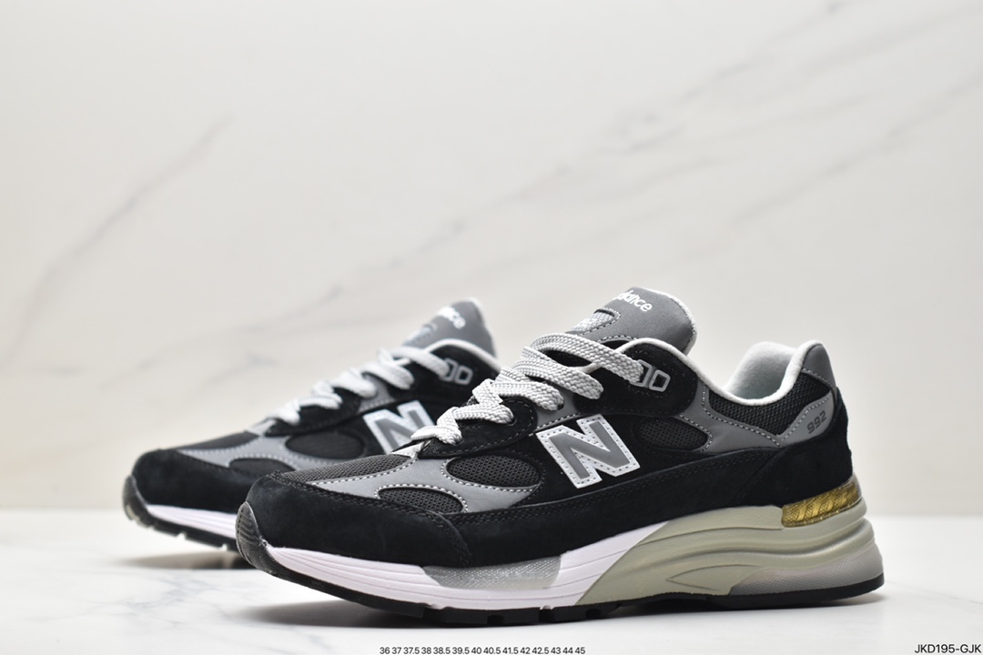 跑步鞋, 新百伦, New Balance NB 992, New Balance, M992GG - 新百伦 New Balance NB 992 防滑透气 低帮 运动跑步鞋 男女同款 黑色 M992GG