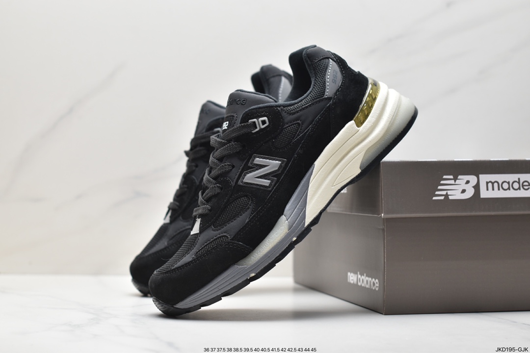 160  New Balance新百伦NB Made in USA M992系列美产血统跑步鞋“橄榄绿橙灰银3M”M992GG