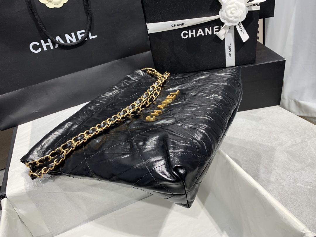 法国高端定制品Chane1AS3260#Chanel2022bag皱皮索口购物袋独家实拍香奈儿链条包单肩