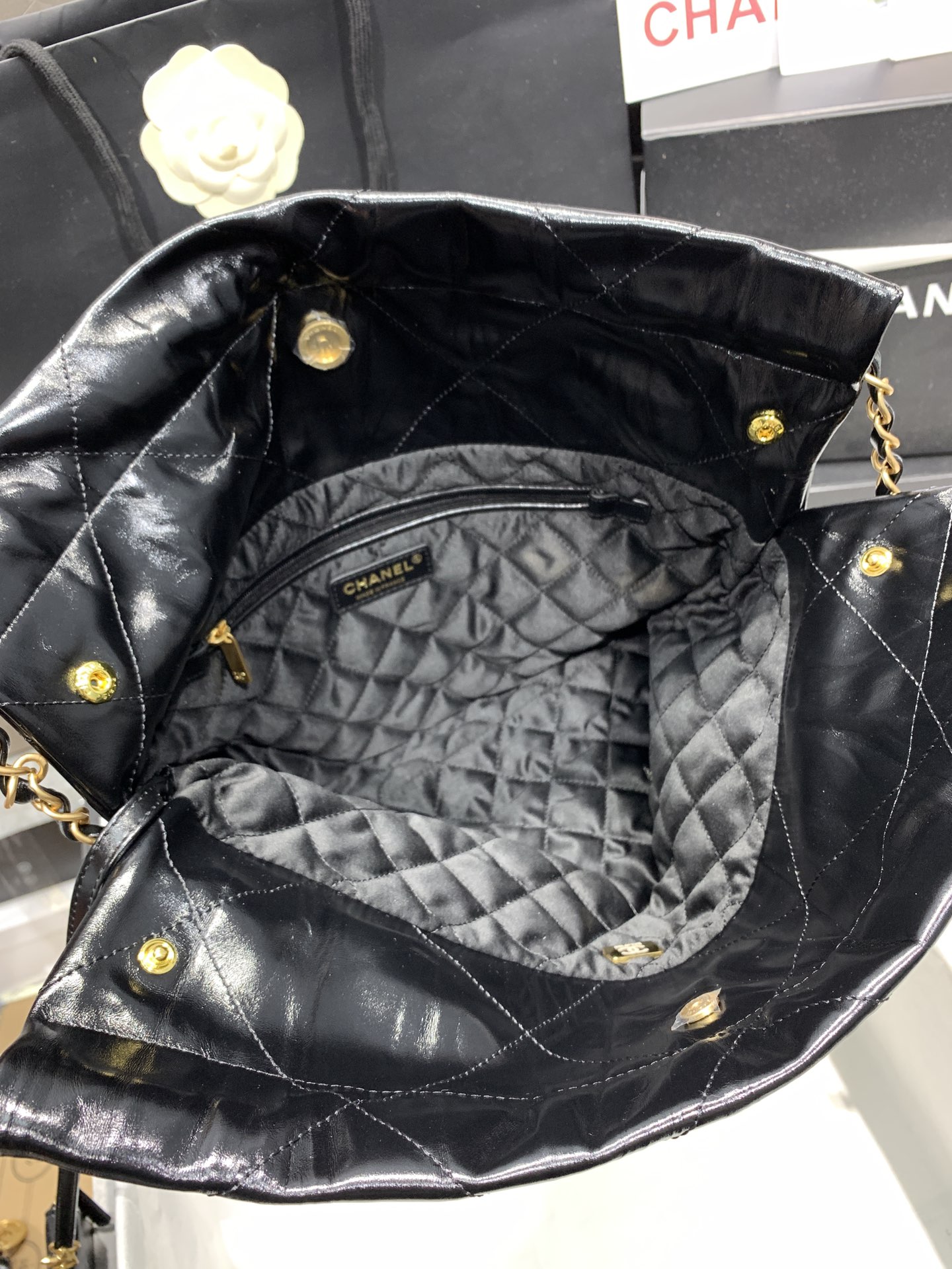 法国高端定制品Chane1AS3260#Chanel2022bag皱皮索口购物袋独家实拍香奈儿链条包单肩