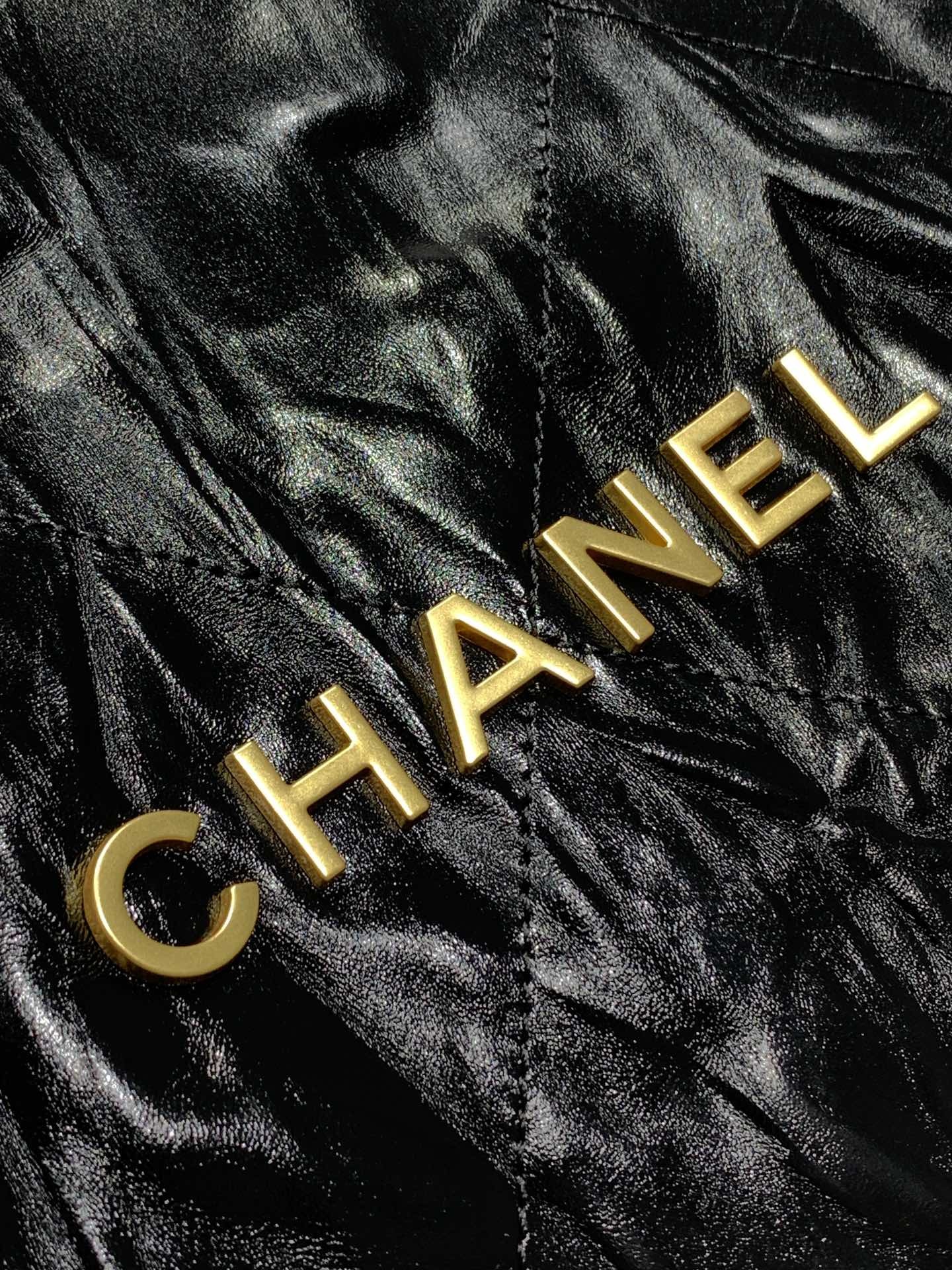 法国高端定制品Chane1AS3260#Chanel2022bag皱皮索口购物袋独家实拍香奈儿链条包单肩