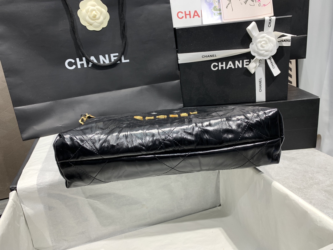 法国高端定制品Chane1AS3260#Chanel2022bag皱皮索口购物袋独家实拍香奈儿链条包单肩