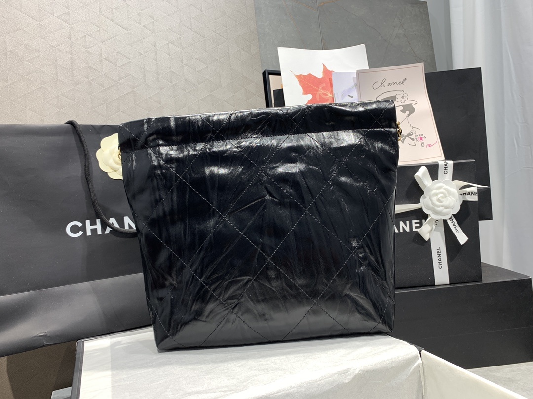 法国高端定制品Chane1AS3260#Chanel2022bag皱皮索口购物袋独家实拍香奈儿链条包单肩