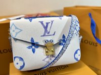 Louis Vuitton LV Pochette MeTis Bags Handbags Blue Canvas M23055