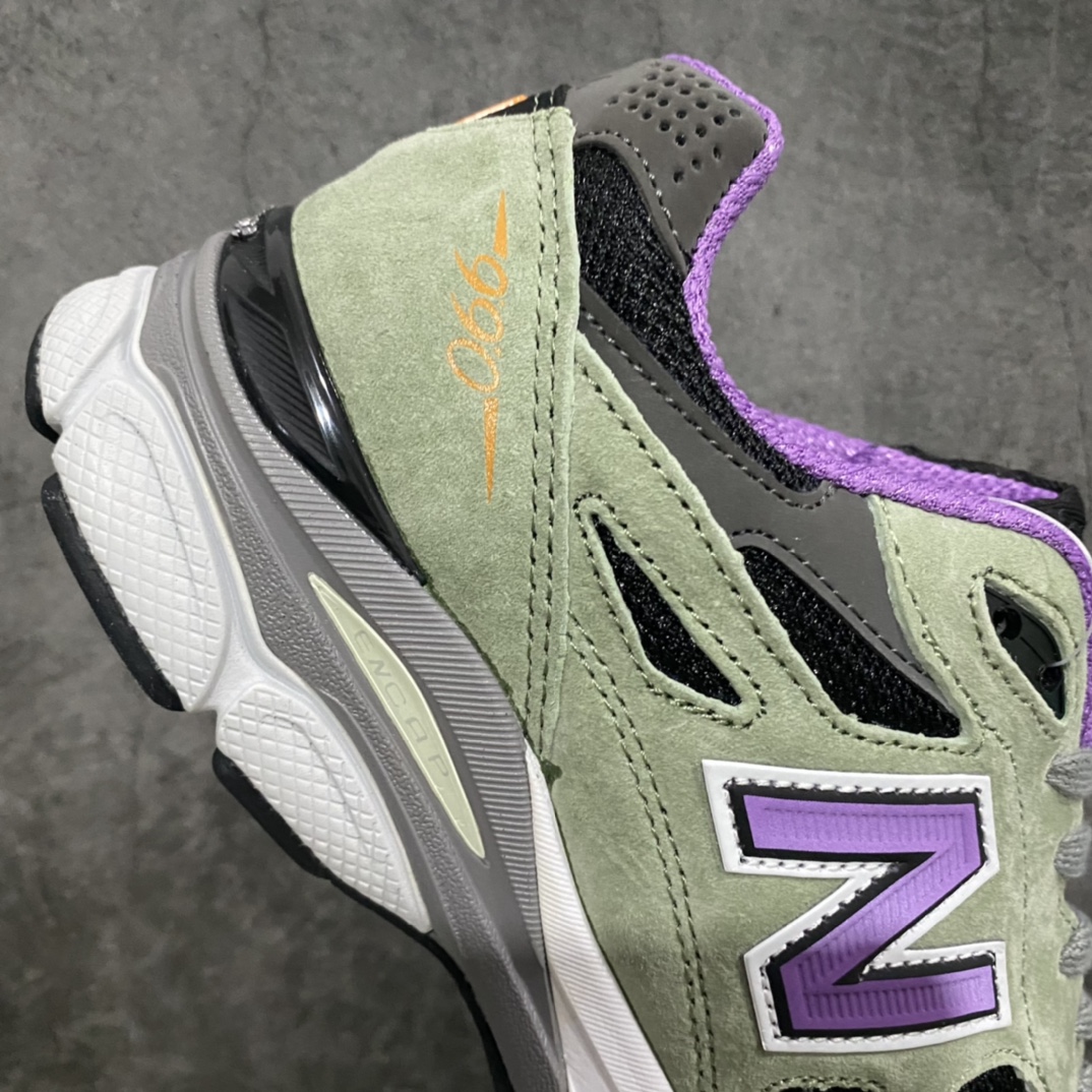 260 【K版纯原】New Balance Teddy Made系列 新百伦NB990V3 联名军绿色第三代总统复古慢跑鞋