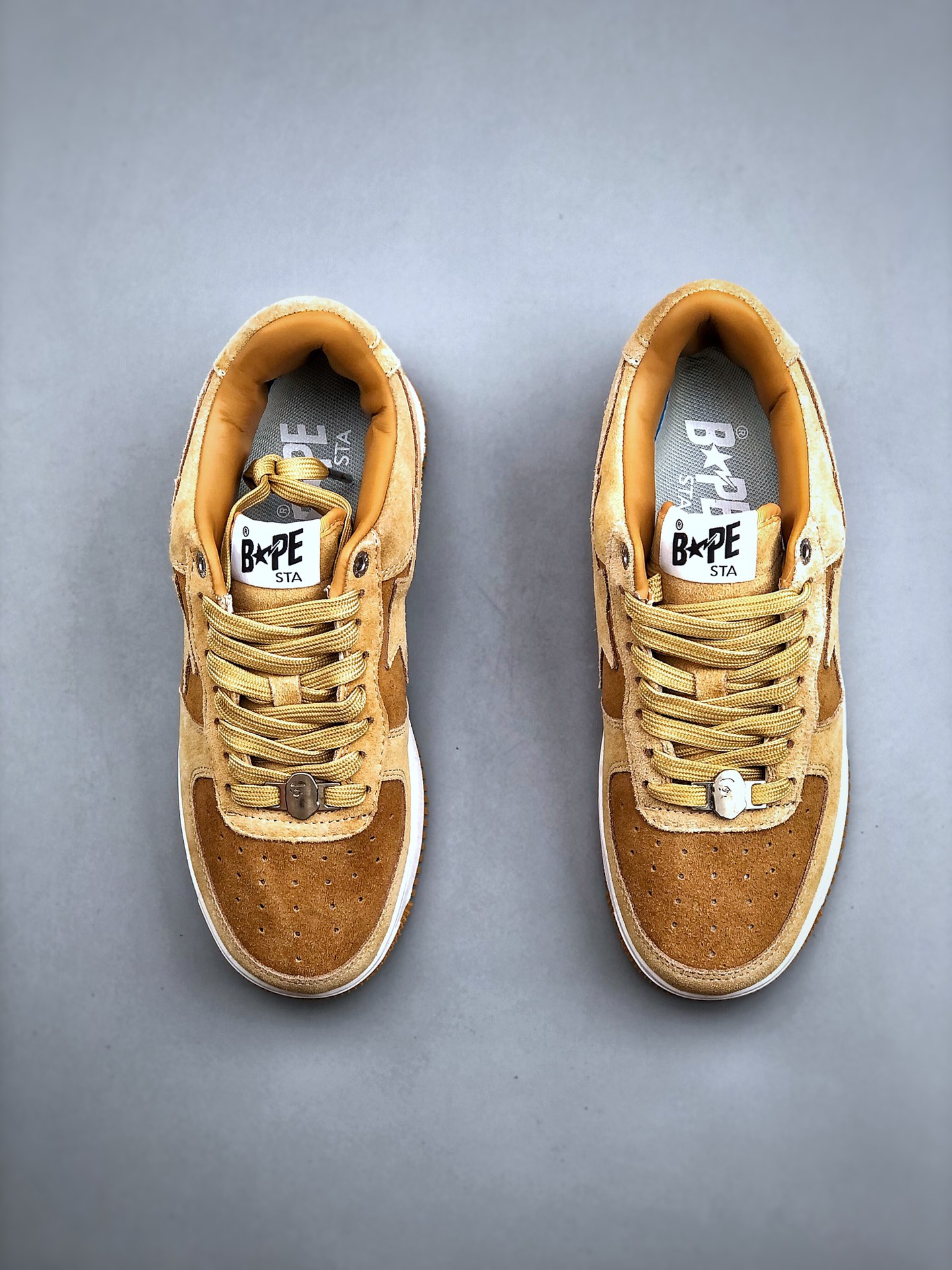 运动鞋, 运动板鞋, 板鞋, 服装, A Bathing Ape STA, 1H70-291-004 - 安逸猿 A Bathing Ape STA 莫兰迪视效 时尚休闲 低帮 运动板鞋 女款 黄色 1H70-291-004