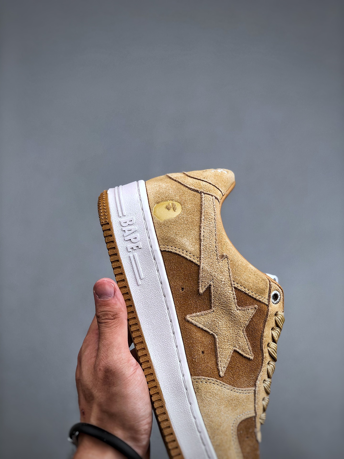 运动鞋, 运动板鞋, 板鞋, 服装, A Bathing Ape STA, 1H70-291-004 - 安逸猿 A Bathing Ape STA 莫兰迪视效 时尚休闲 低帮 运动板鞋 女款 黄色 1H70-291-004