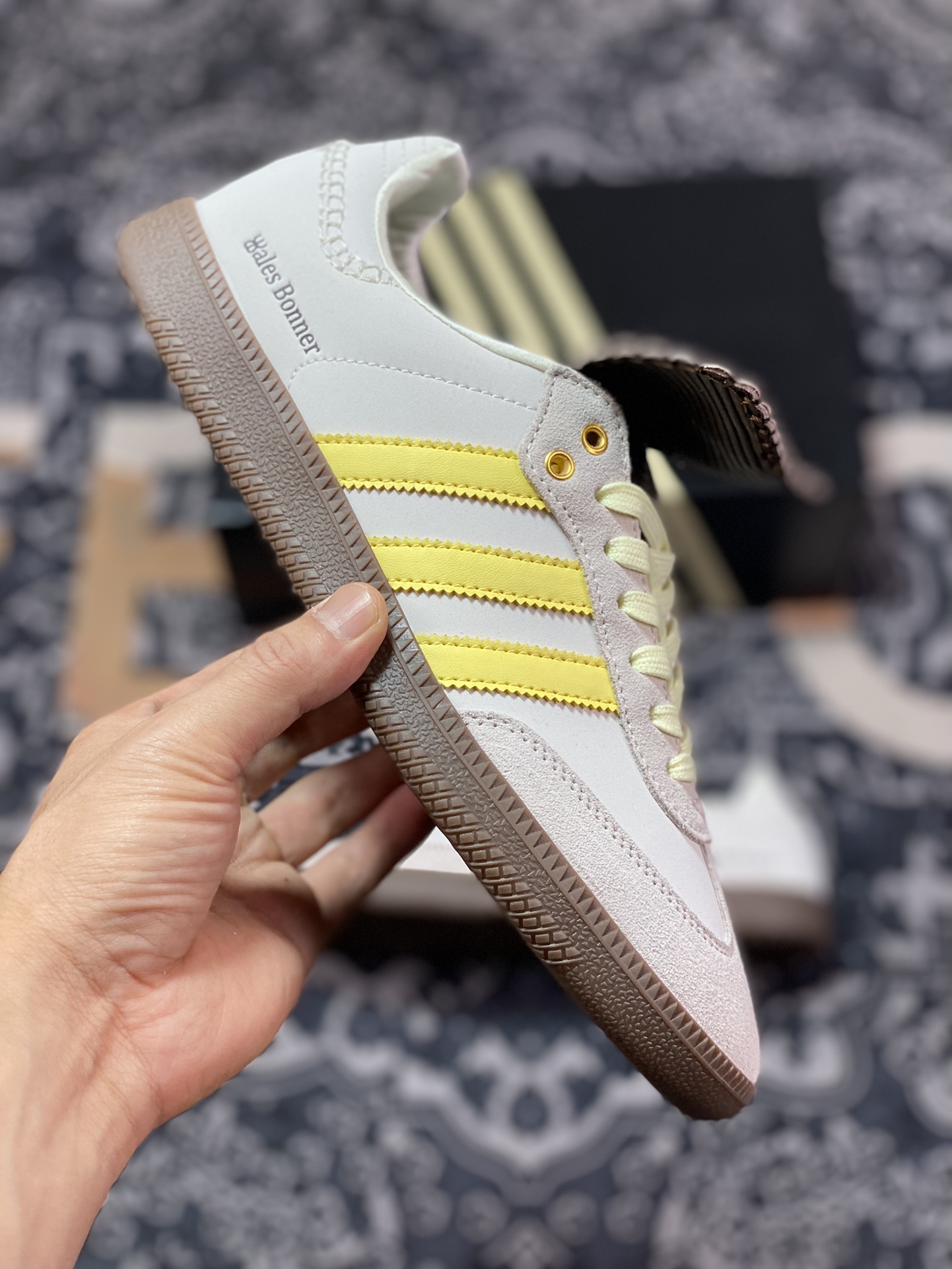 Wales Bonner x Adidas Originals Samba Classic ”Ecrtin Brown” Samba Dancing Shoes ”Beige Light Yellow Caramel Bottom” ID0217