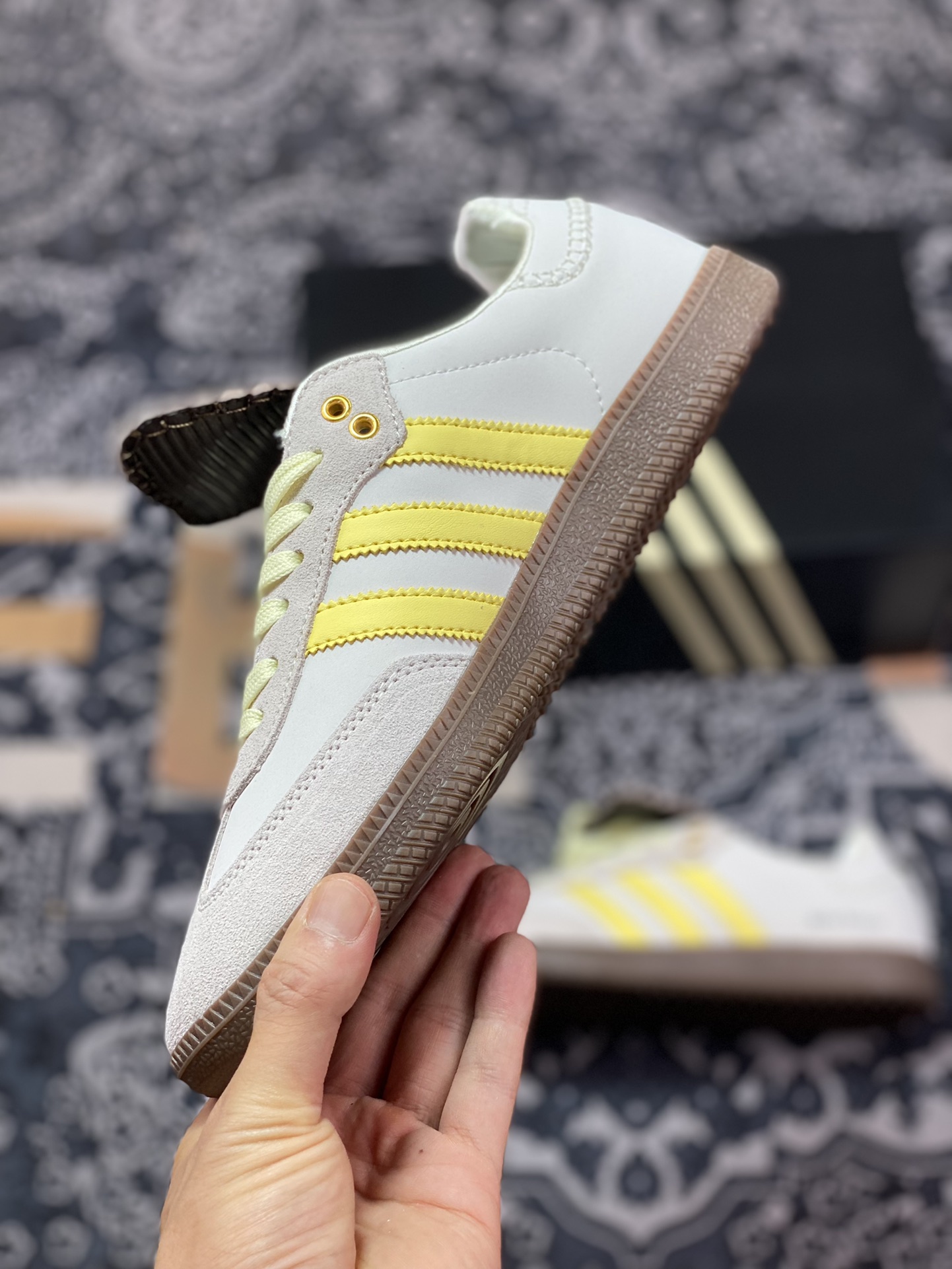 Wales Bonner x Adidas Originals Samba Classic ”Ecrtin Brown” Samba Dancing Shoes ”Beige Light Yellow Caramel Bottom” ID0217