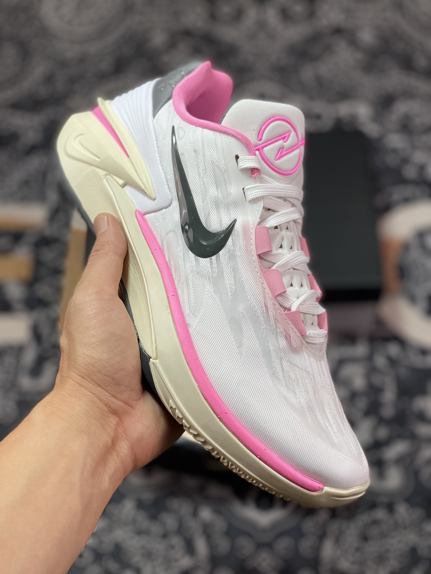 320 Nike Air Zoom GT Cut 2.0 EP”White Grey Pink”超跑级2代低帮篮球鞋“白灰樱花粉”FD9905-101