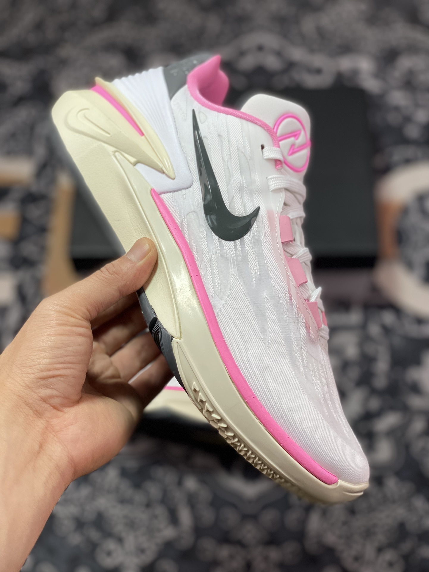 320 Nike Air Zoom GT Cut 2.0 EP”White Grey Pink”超跑级2代低帮篮球鞋“白灰樱花粉”FD9905-101