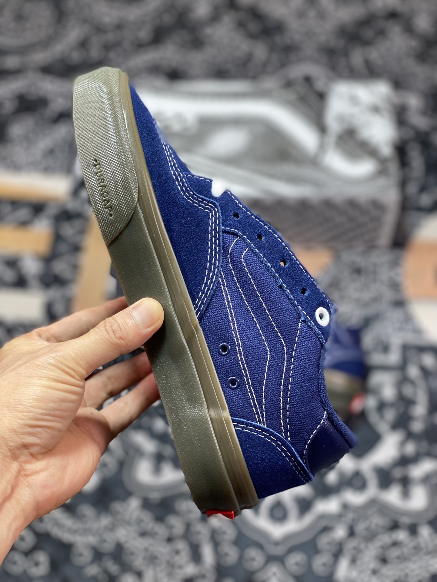 Vans Skate Rowan Pro blue rubber lightweight and comfortable professional skate shoes