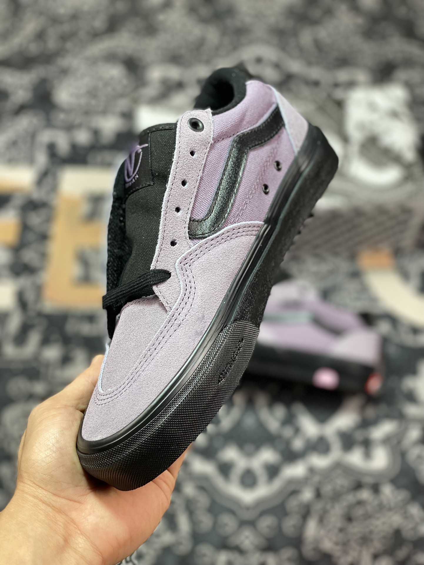 Vans Skate Rowan Pro Dark Night Black Purple Classic Versatile