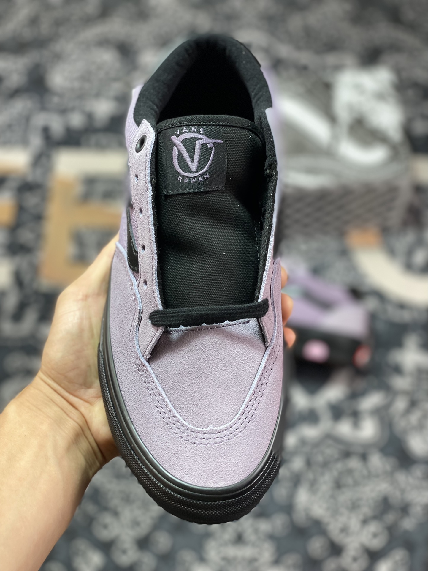 Vans Skate Rowan Pro Dark Night Black Purple Classic Versatile