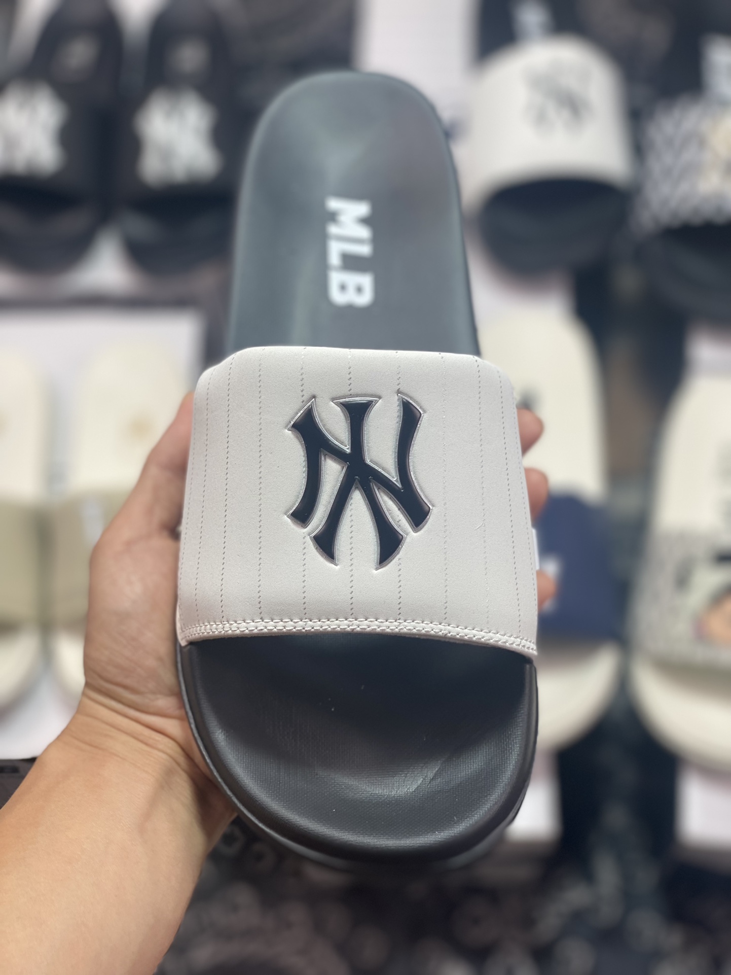 New York Yankees x MLB New Mound Slide baseball field series classic flip-flops