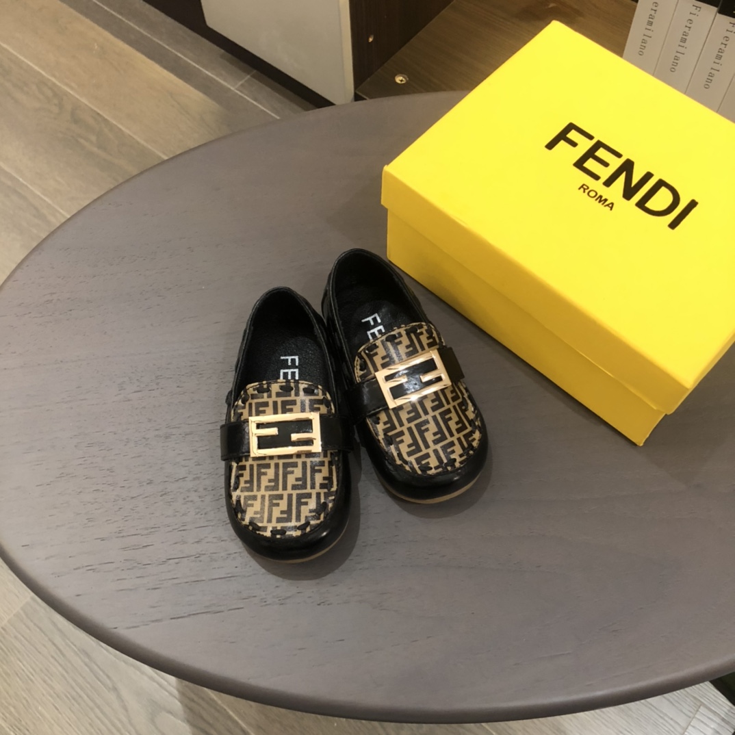 FENDl BB童鞋 超软鞋底配双F搭配 ⚡️一脚蹬设计 超酷 粉色 黑色 码数20 21 22 23 24 25