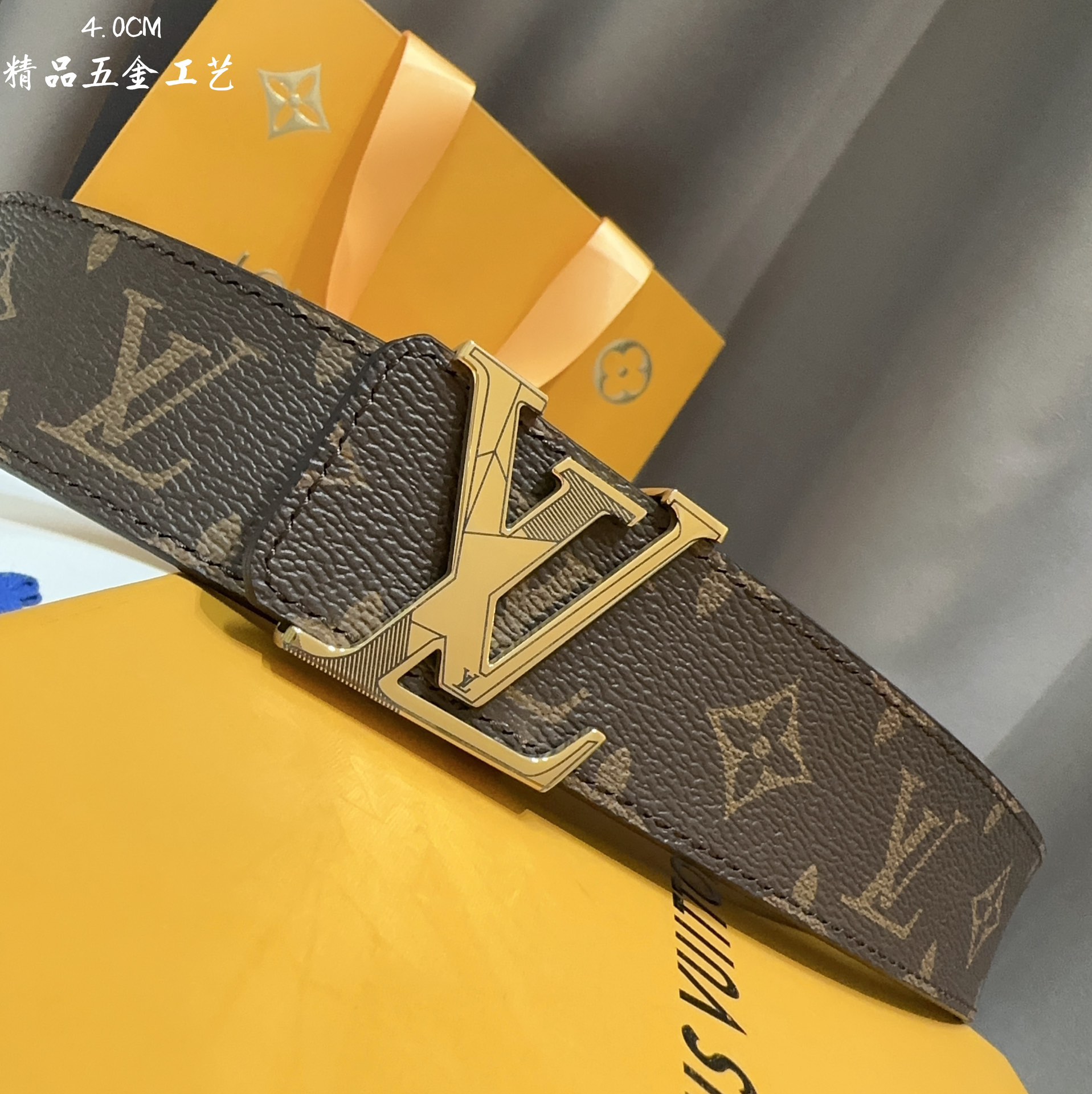 同步LV路易男士宽度4.0CM简单大