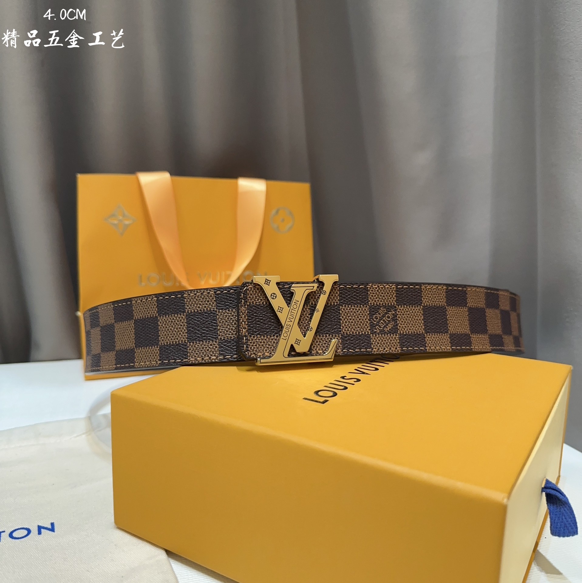 同步LV路易男士宽度4.0CM简单大
