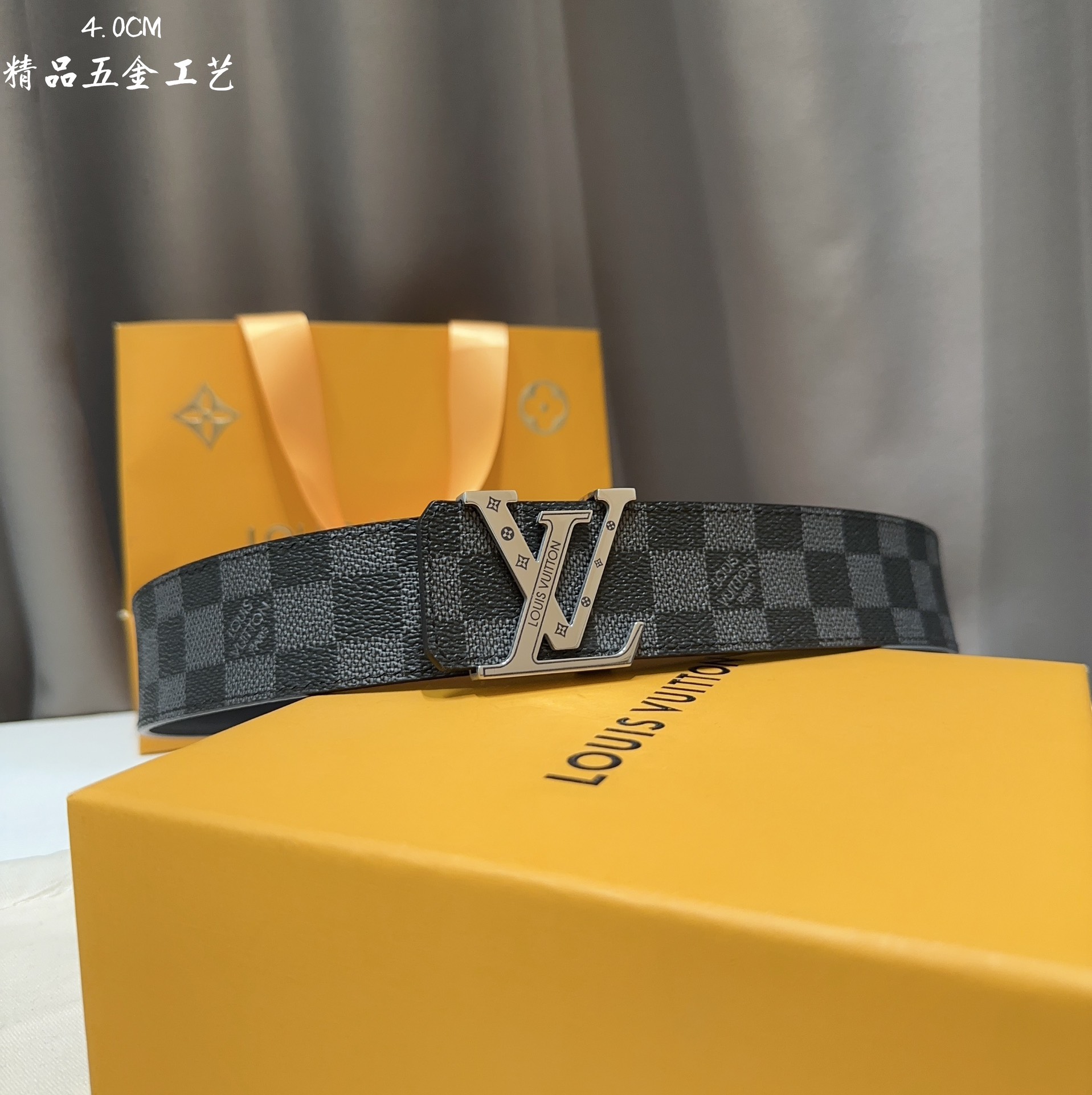 同步LV路易男士宽度4.0CM简单大