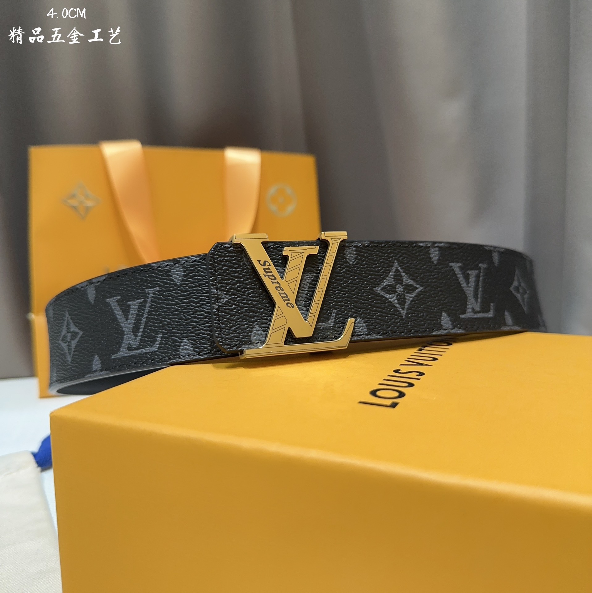 同步LV路易男士宽度4.0CM简单大