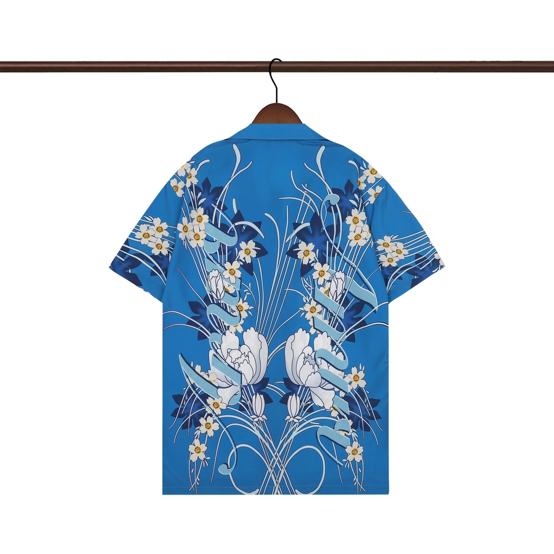 P55  AMIRI 阿米里（
经典Logo印花衬衫、杏色 蓝色 M L XL 2XL 3XL