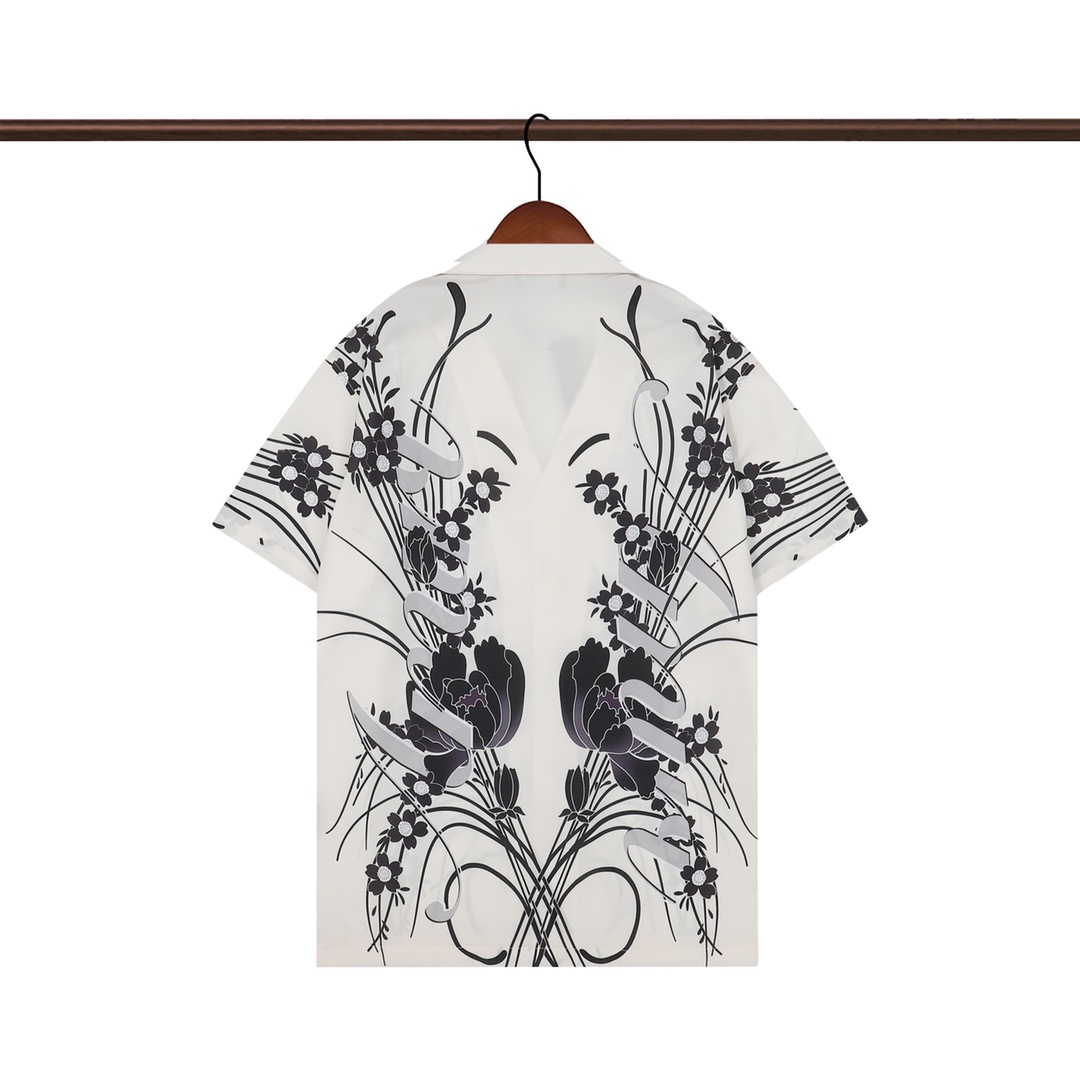 P55  AMIRI 阿米里（
经典Logo印花衬衫、杏色 蓝色 M L XL 2XL 3XL