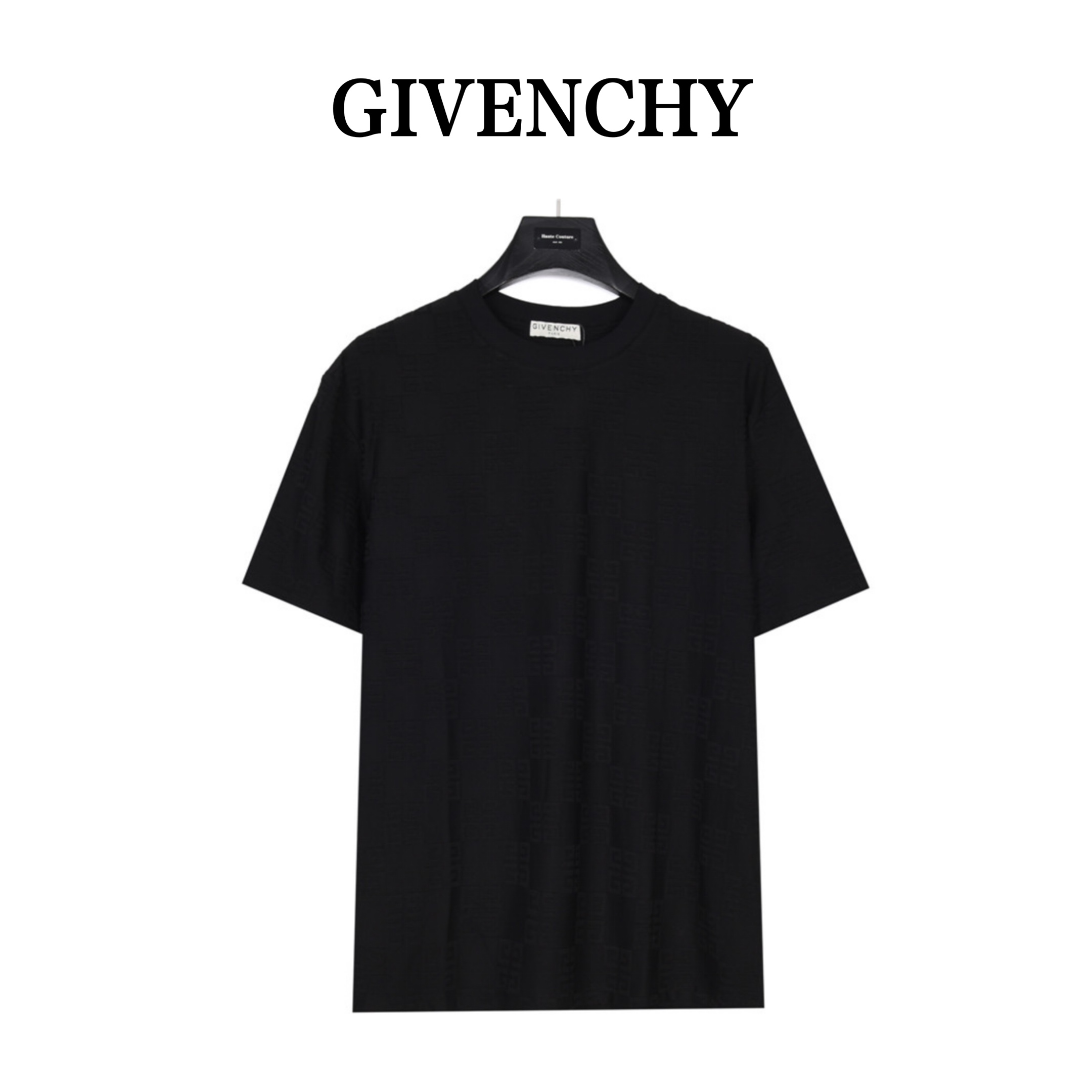 Givenchy/纪梵希 23ss 满印宫格凹凸提花短袖T恤