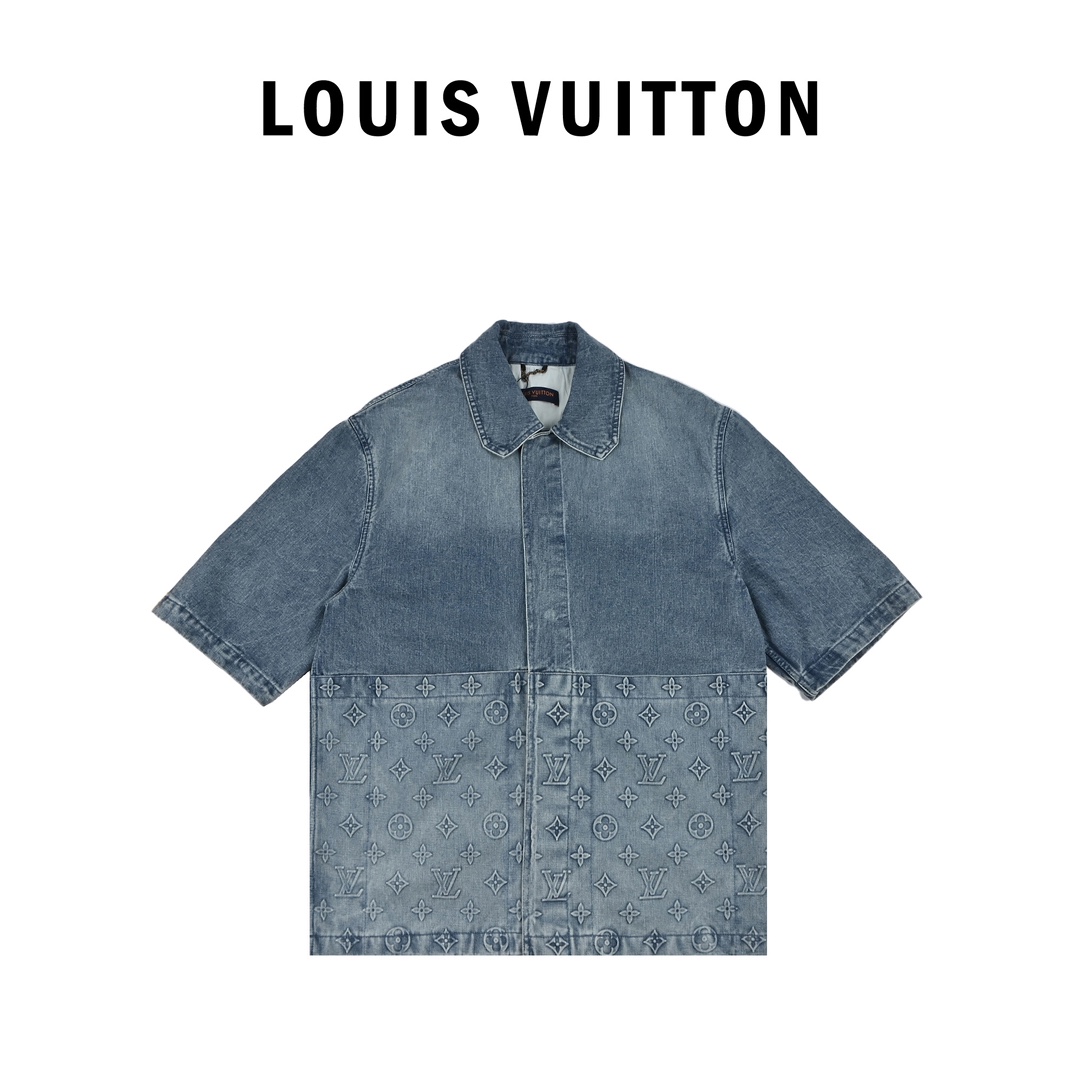 Louis Vuitton路易威登压纹老花牛仔夹克外套