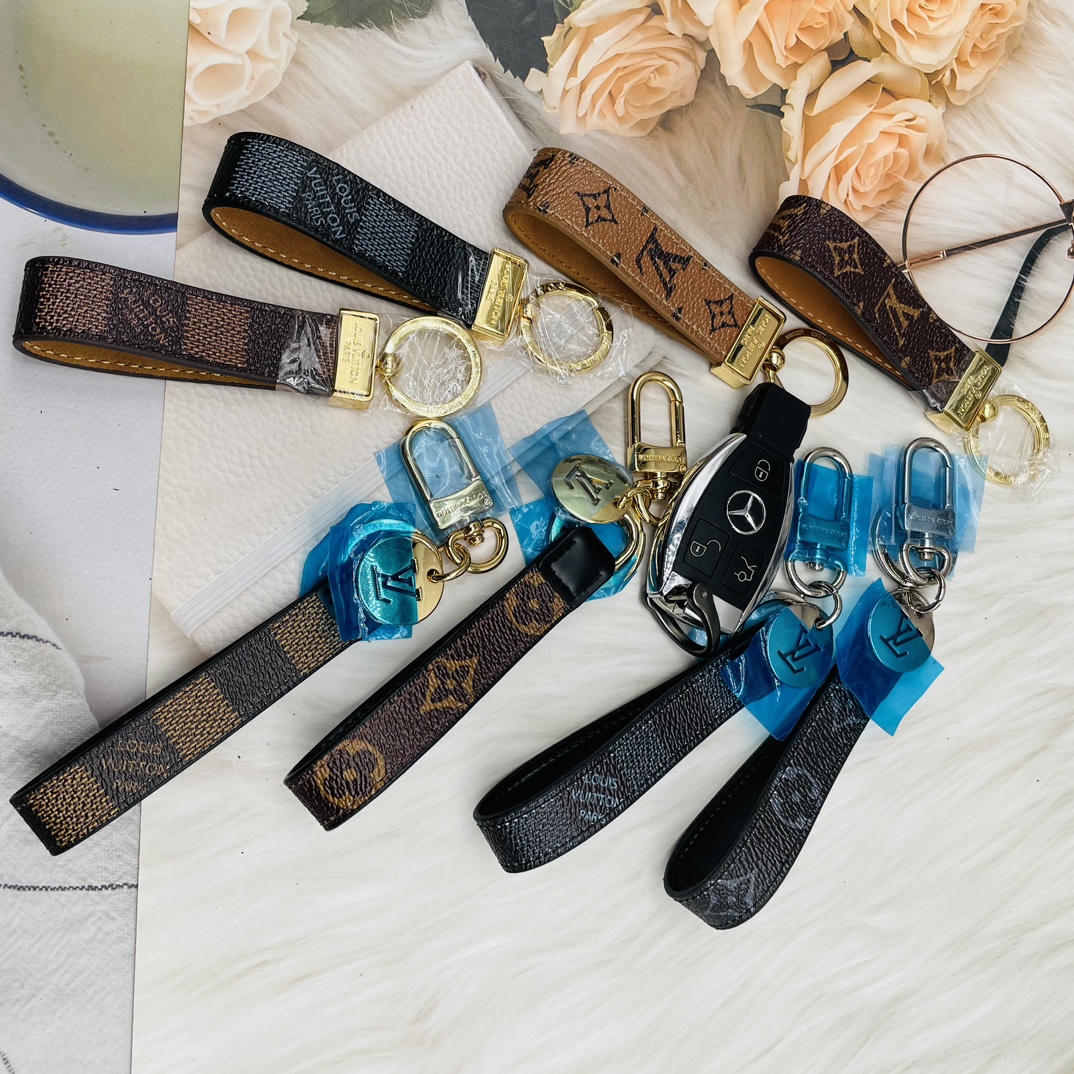 Close-up of keychains, showcasing the different styles.