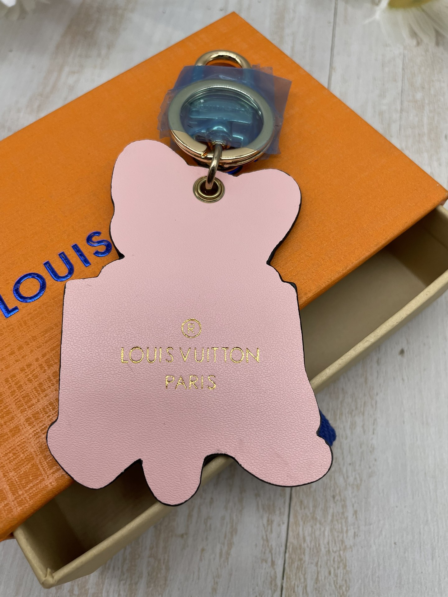 Red Tiger keychain back view