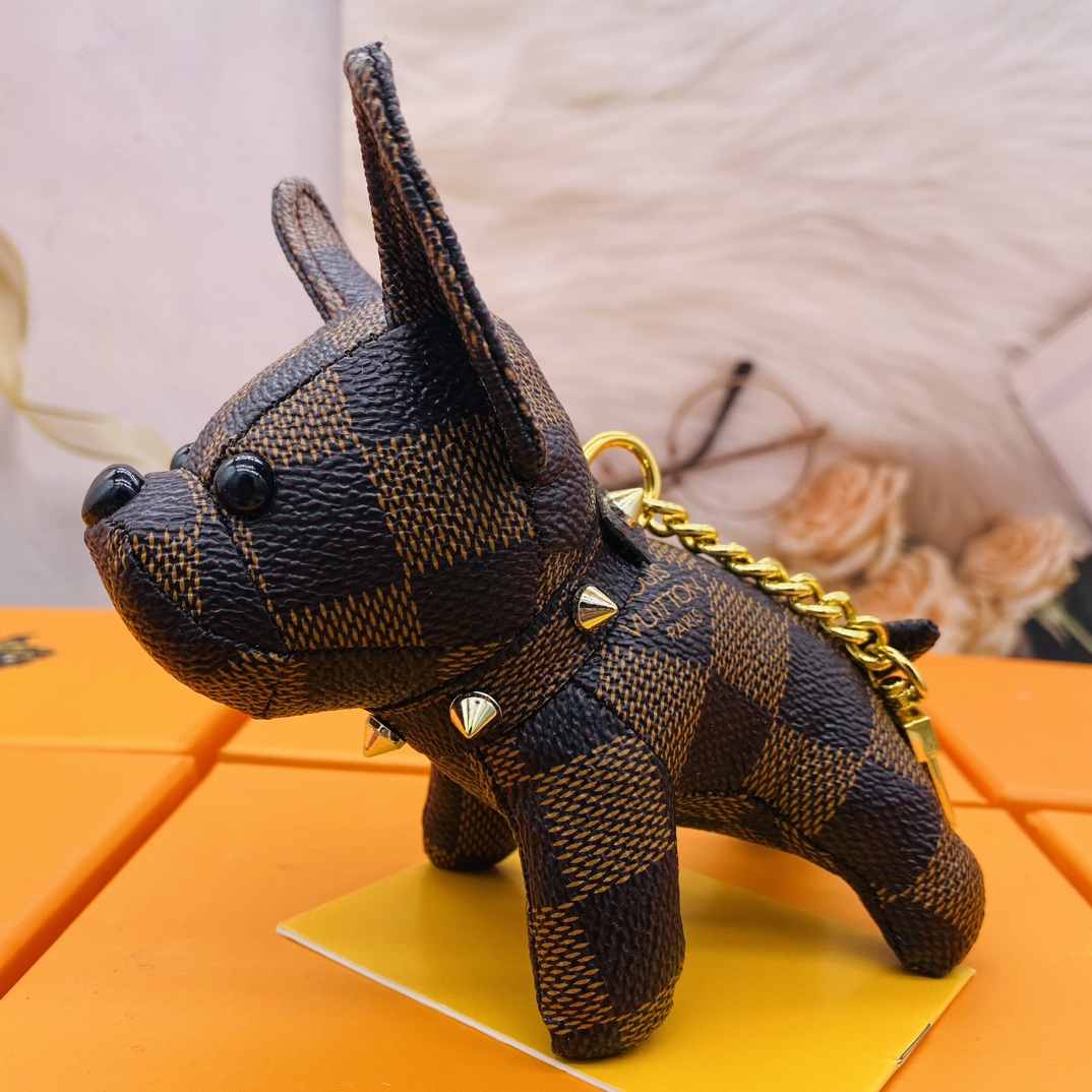 French bulldog keychain multiple colors display