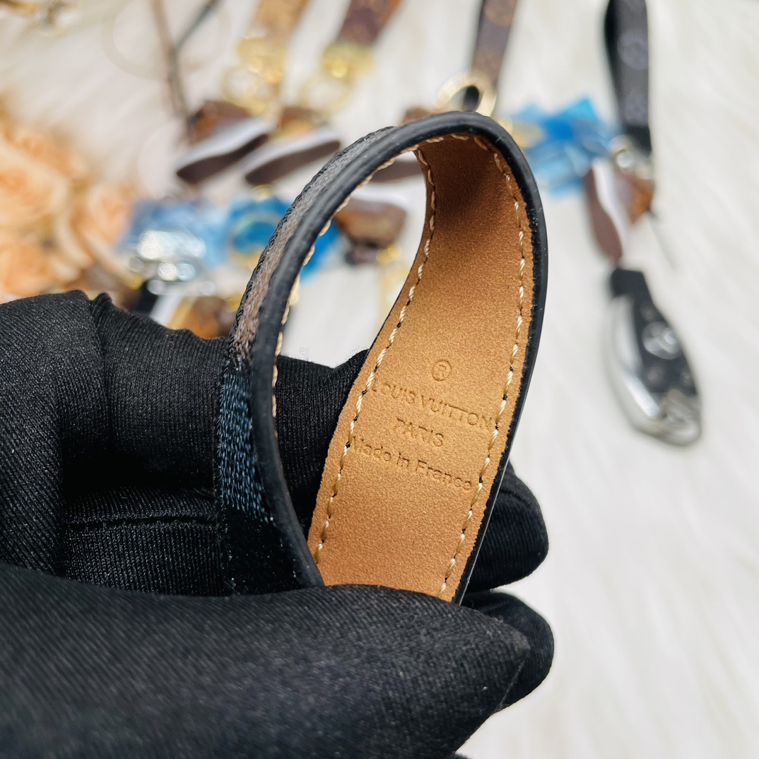 Leather sneaker keychain attached to keys