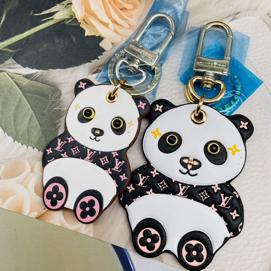 Close-up of bear plush keychain