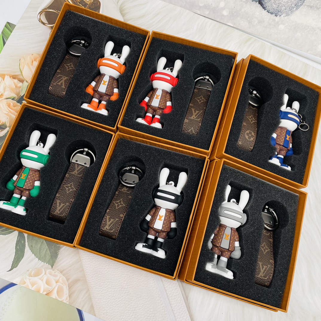 Various keychains, different materials