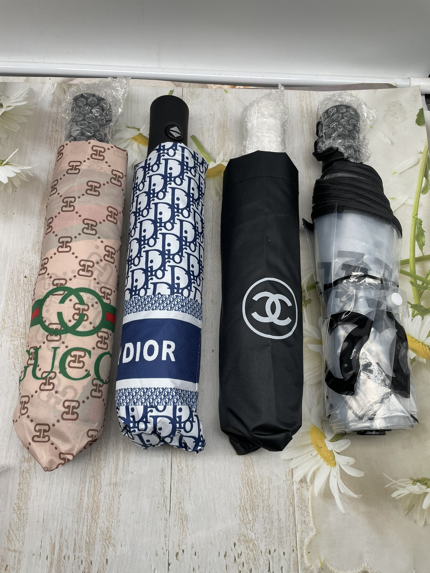 Open designer umbrella
