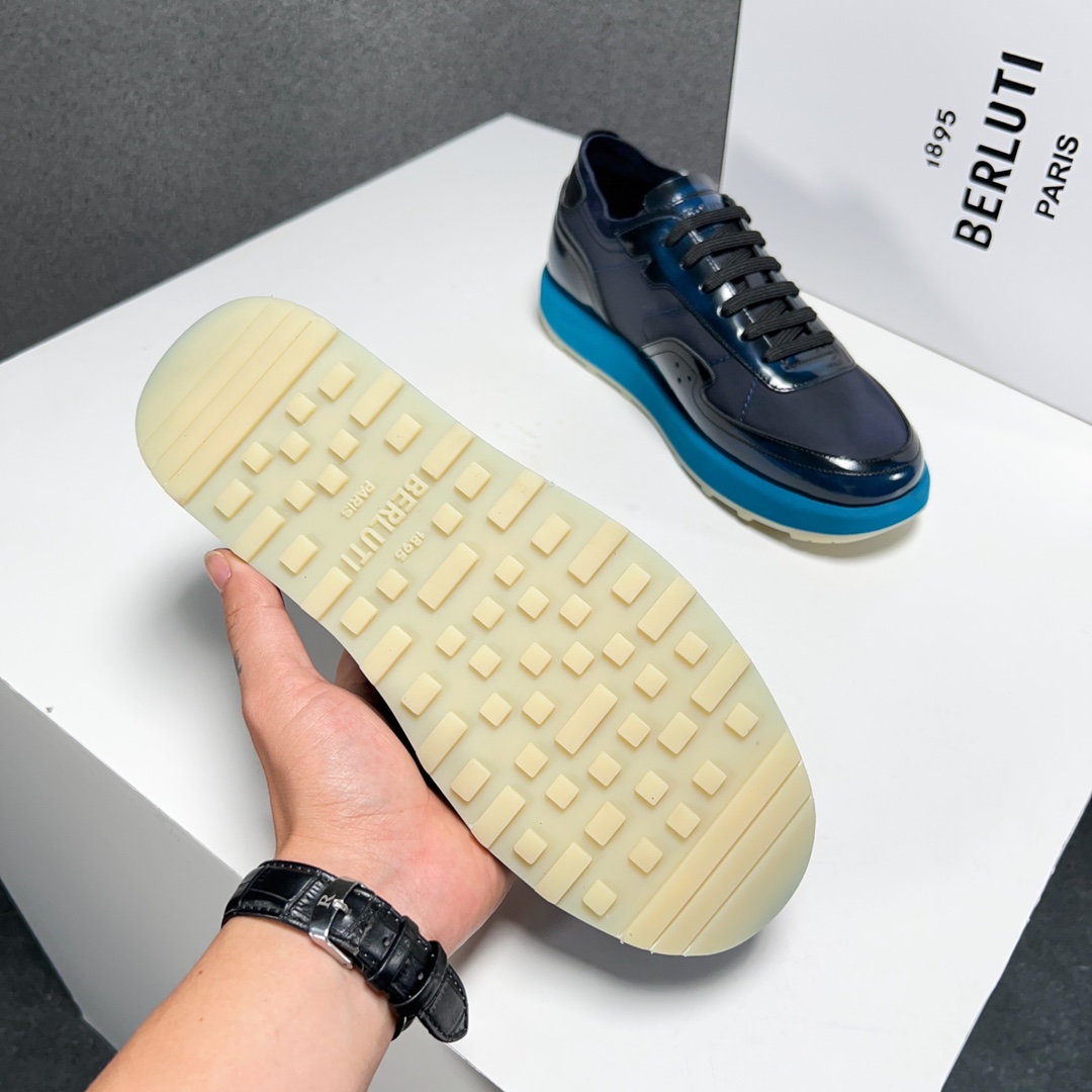 Berlut* Nuevos productos de primavera/verano de Bruti Deportivas ligeras Track de ante y nailon Prec