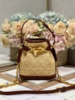 Dior Bags Handbags Gold Weave Cowhide Fall Collection Chains