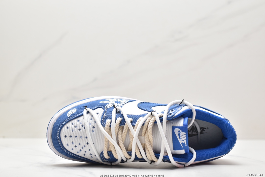 190 Nike SB Dunk Retro Low”Industrial Blue Sashiko”扣篮板鞋“丹宁牛仔蓝白刺子绣 DV0834-101