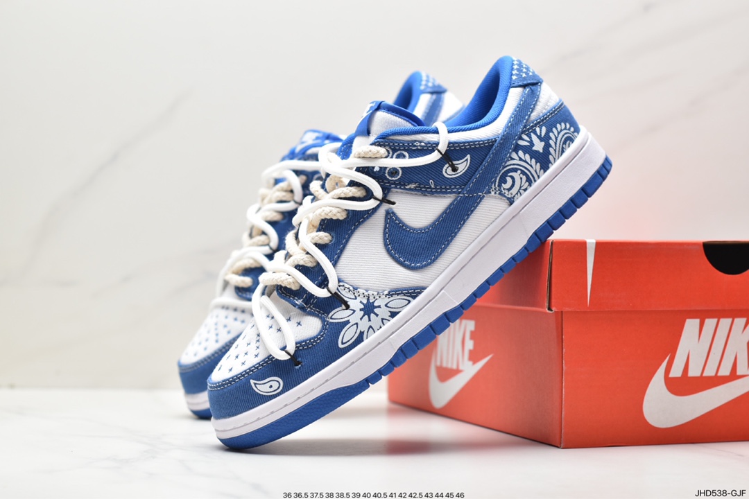 190 Nike SB Dunk Retro Low”Industrial Blue Sashiko”扣篮板鞋“丹宁牛仔蓝白刺子绣 DV0834-101