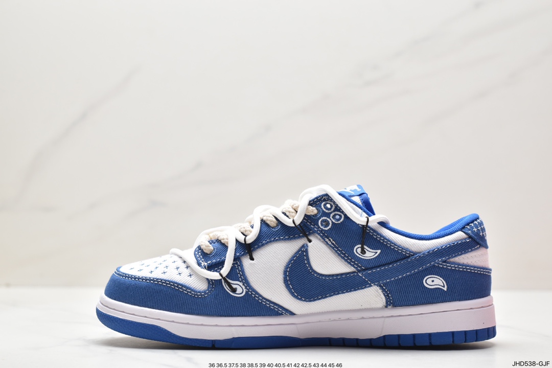 190 Nike SB Dunk Retro Low”Industrial Blue Sashiko”扣篮板鞋“丹宁牛仔蓝白刺子绣 DV0834-101
