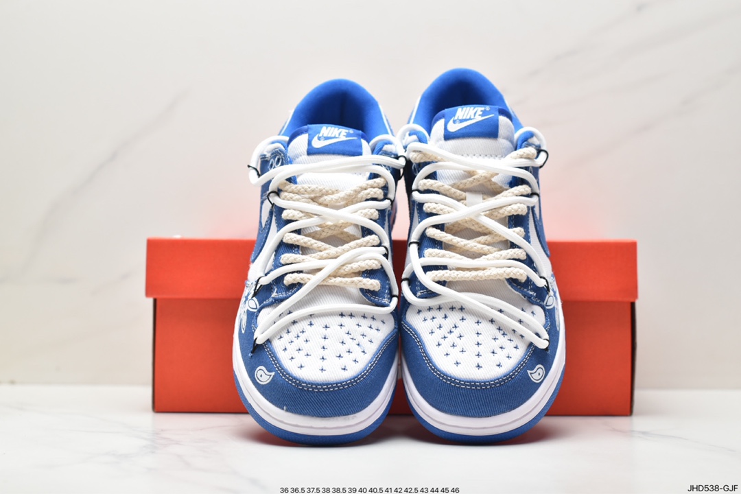 190 Nike SB Dunk Retro Low”Industrial Blue Sashiko”扣篮板鞋“丹宁牛仔蓝白刺子绣 DV0834-101