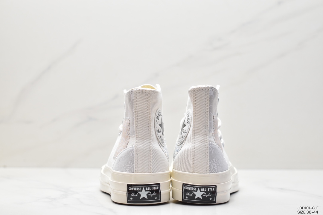 120 Converse All Star Lift 厚底蓝色花卉补丁拼接 AO6822C