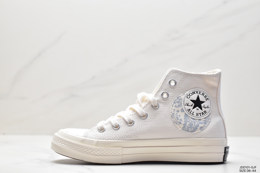 120 Converse All Star Lift 厚底蓝色花卉补丁拼接 AO6822C