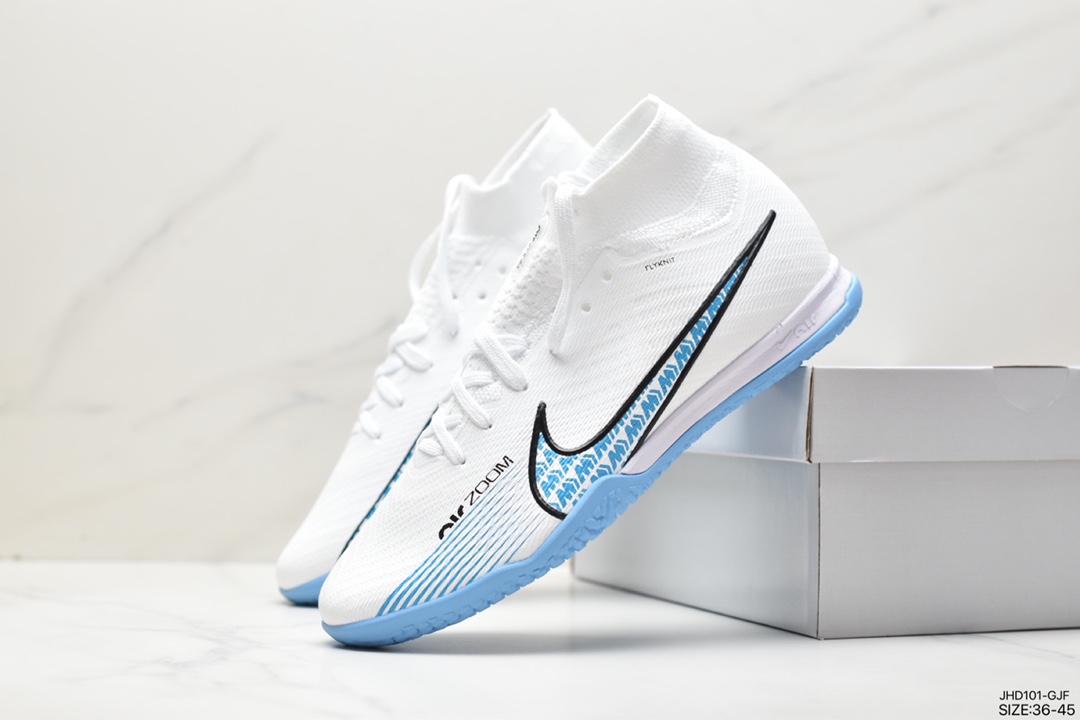 耐克, Zoom Air, Zoom, Nike Zoom Superfly 9Academy IC, NIKE, DJ5627-146 - 耐克 Nike Zoom Superfly 9Academy IC 减震防滑耐磨 足球鞋 蓝白色 DJ5627-146