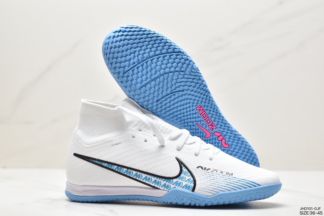 耐克, Zoom Air, Zoom, Nike Zoom Superfly 9Academy IC, NIKE, DJ5627-146 - 耐克 Nike Zoom Superfly 9Academy IC 减震防滑耐磨 足球鞋 蓝白色 DJ5627-146